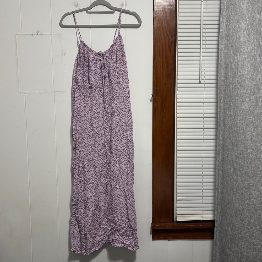 Old Navy Womens S Tall Purple Floral Print Cami Maxi‎ Dress